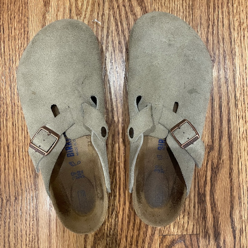 Birkenstock Boston Clogs, size 39w, Taupe